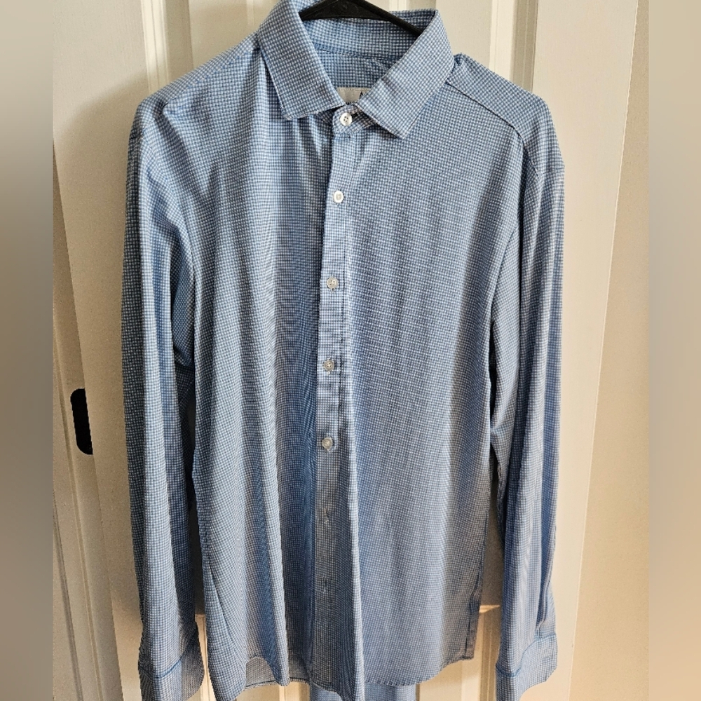 Men's Blue Checkered Shirt